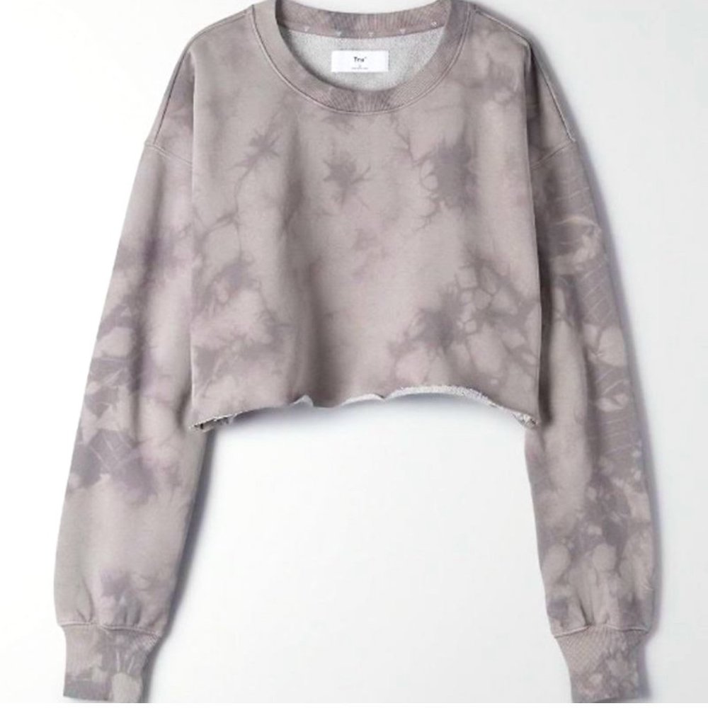 Aritzia TNA CozyAF cropped boyfriend sweatshirt